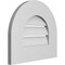 Ekena Millwork Round Top Surface Mount PVC Gable Vent: Functional, w/ 3-1/2"W x 1"P Standard Frame, 16"W x 14"H GVPRT16X1401SF - alternate 3
